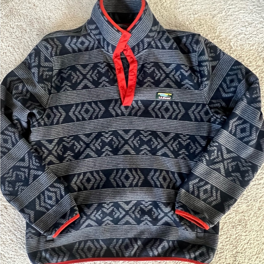 L.L. Bean Mens XL pullover snap sweater